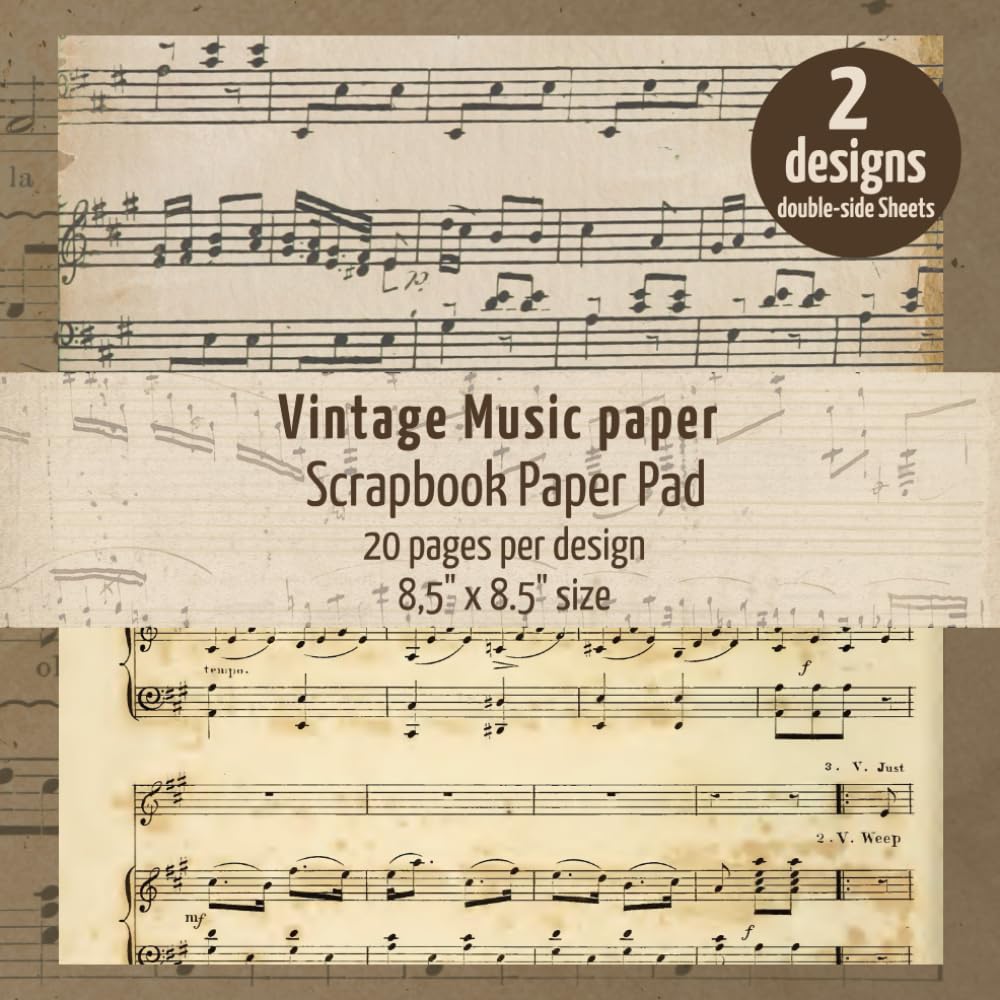 ler totalmente Vintage Music Scrapbook Paper Pad: Double-sided Sheet for Scrapbooking Craft. 20 Printed Music Sheets for Papercrafts, Album Scrapbook Cards,... Printed Design (Scrapbook paper Collection)