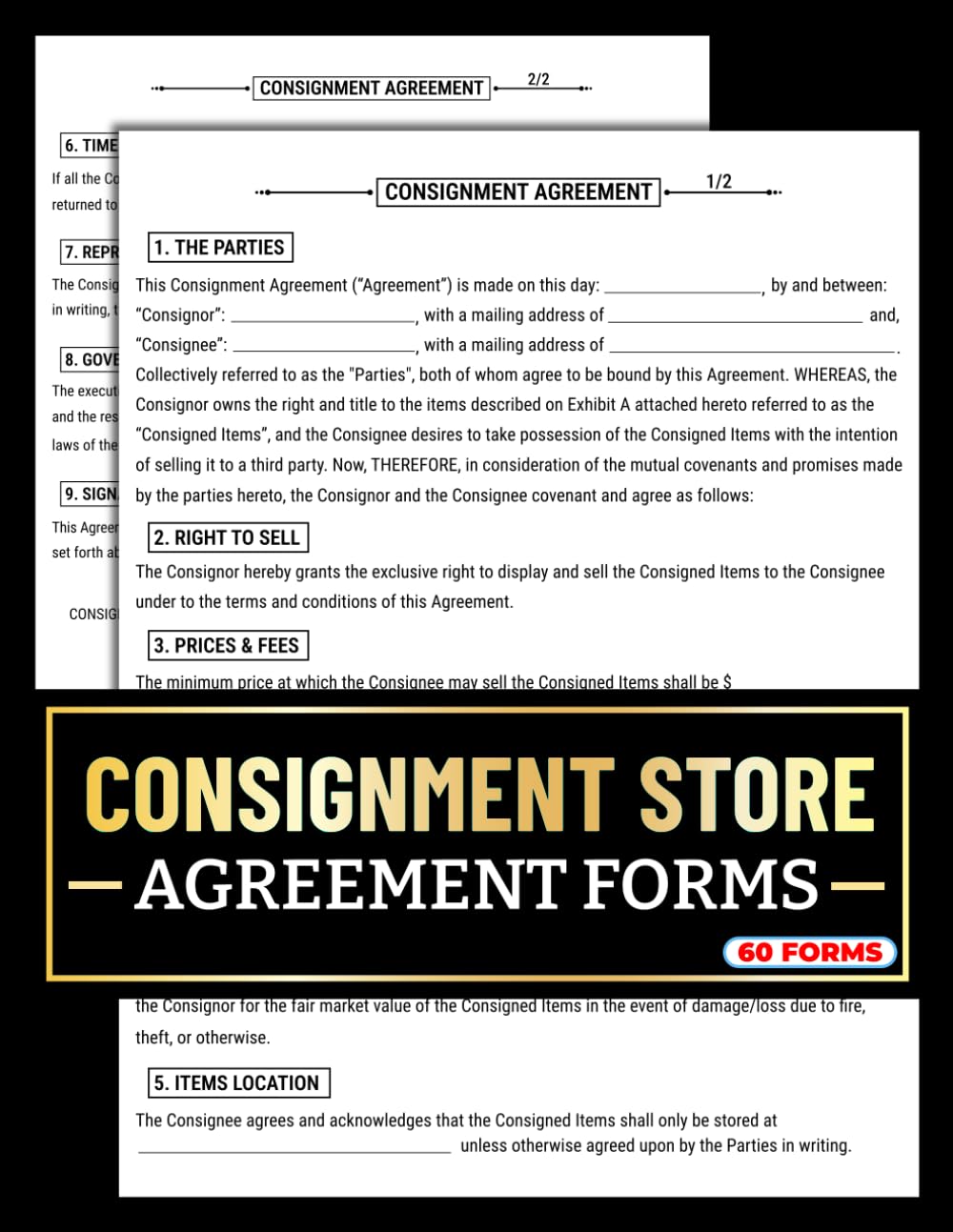 ler totalmente Consignment Store Agreement Forms: Consignor Consignee Contract Logbook for Retailers & Resale Businesses | 60 Forms, 120 Two-Sided Pages