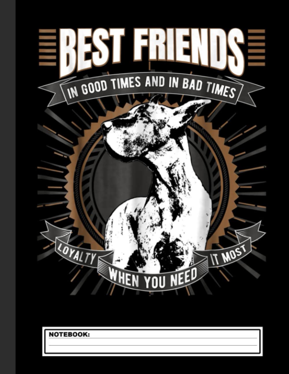 Best Friends Notebook: Great Dane Notebook Journal - Blank Wide Ruled Paper - Funny Great Danes Accessories for Dog Lovers... - Pittie Dog Gifts for Women, Girls and Kids baixar o livro de graça