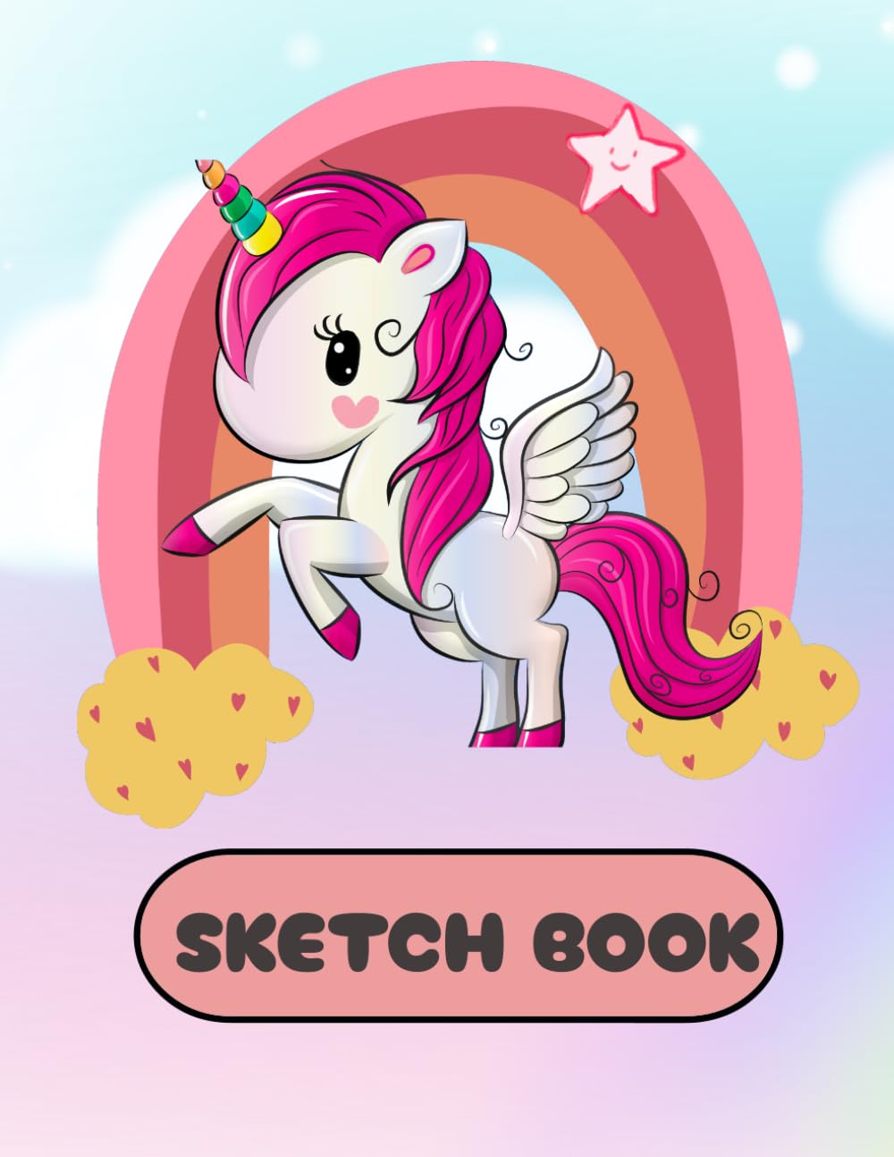 ler totalmente A UNICORN SKETCH BOOK FOR GIRLS: 8.5X11 inches, 120 White Pages for Drawing, Sketching and Doodling