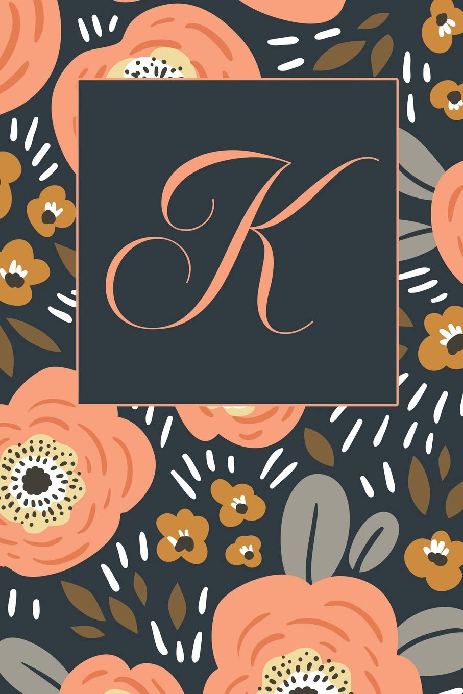 K: Letter K Dotted Matrix Notebook and Planner, Ditzy Flowers, Personalized Bullet Dot Grid Journal Monogram Initial, 6 x 9 baixar livro de graça