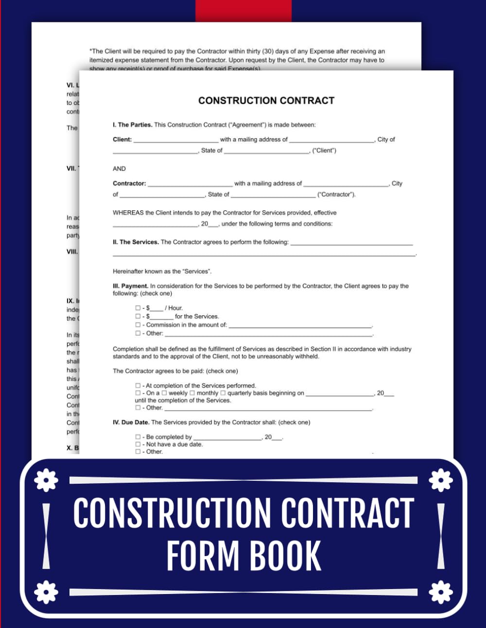 ler totalmente Construction Contract Form Book: Legal Protection for Contractors and Property Owners | 8.5 x 11 inches.