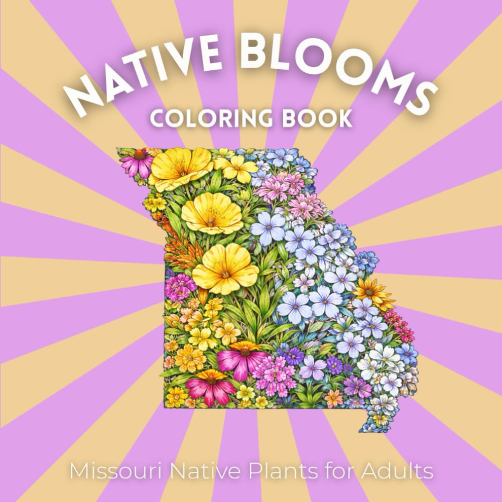 Native Blooms Coloring Book: Missouri Native Plants for Adults: A Detailed Botanical Coloring Book Featuring Midwest Wildflowers, Prairie Plants & Pollinator Garden Favorites baixar livro de graça