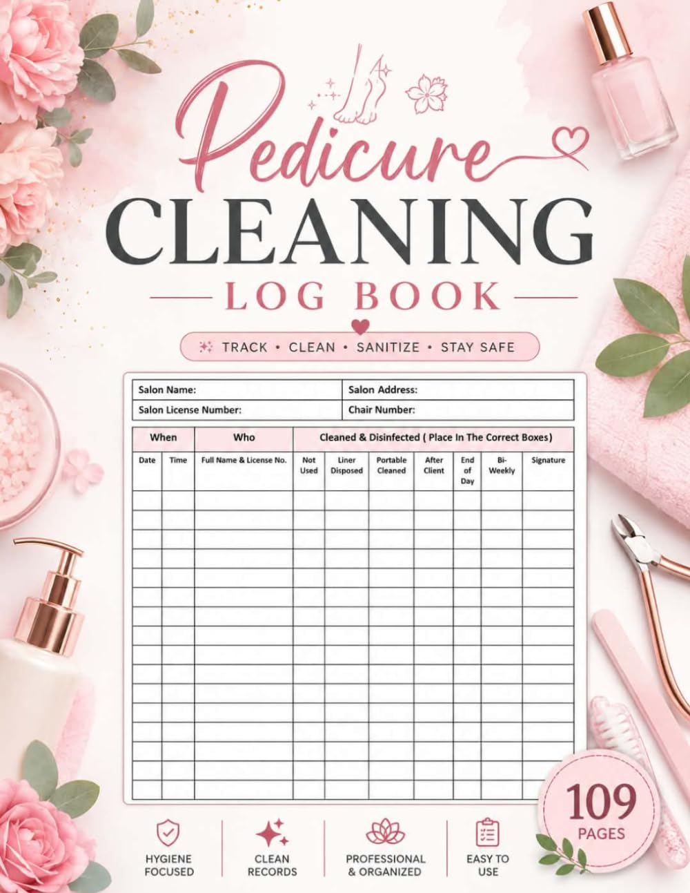 ler totalmente Pedicure Cleaning Log Book: Designed for Pedicure Experts, Keep Track of Your Pedicure Supplies with Confidence, Pedicure Essentials for Every... Pedicure Sandals for the Finishing Touch