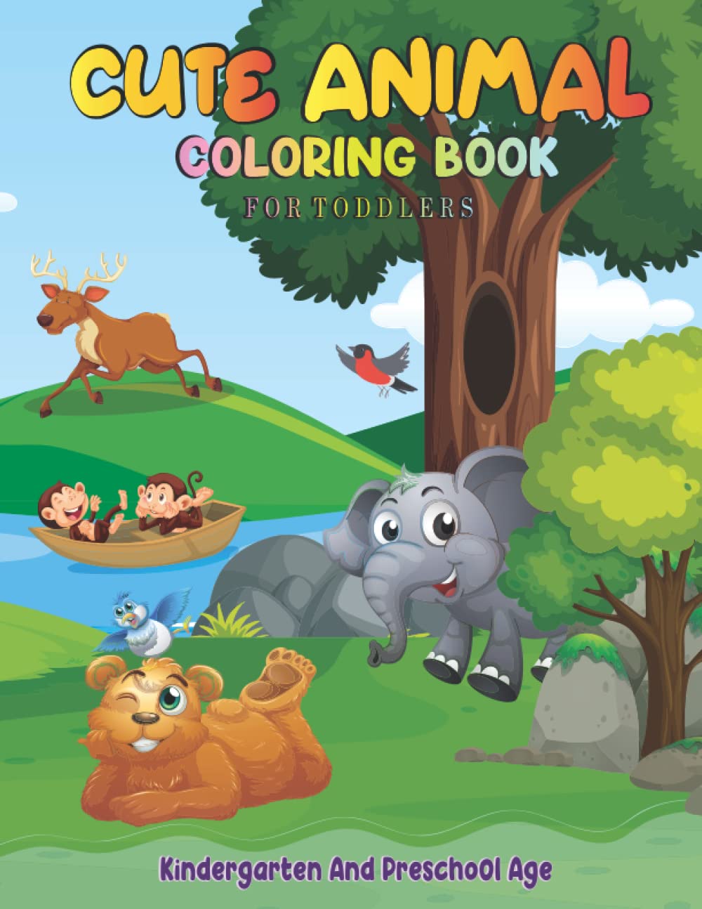 Cute Animals Coloring Book: Easy Fun Cute Animals Coloring Book baixar livro de graça
