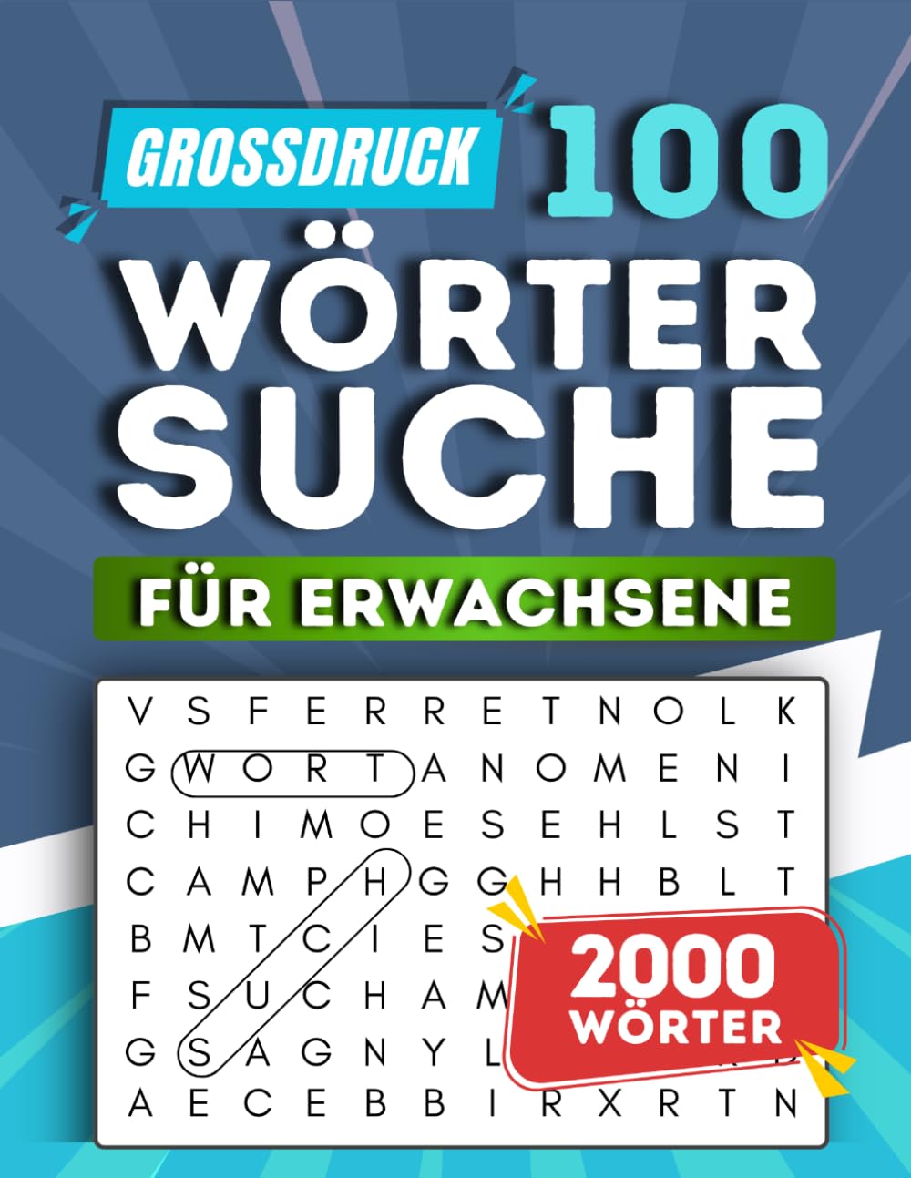 Wortsuchrätsel für Erwachsene: 2000 Wörter - Großdruck - Band 1, großer Spaß für Erwachsene und Senioren (German Edition) baixar livro de graça
