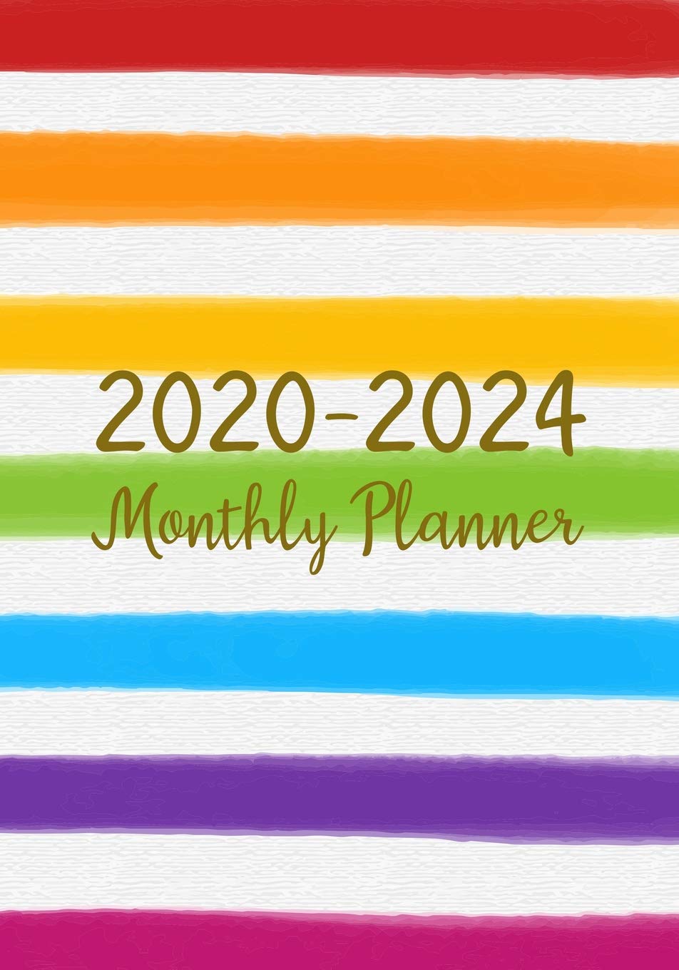 2020-2024 Monthly Planner: Five Years Monthly Calendar Planner (60 Months) For To Do List Journal Notebook - Academic Schedule Agenda Logbook Or... Appointment W/ Holidays - Rainbow Line baixar o livro de graça