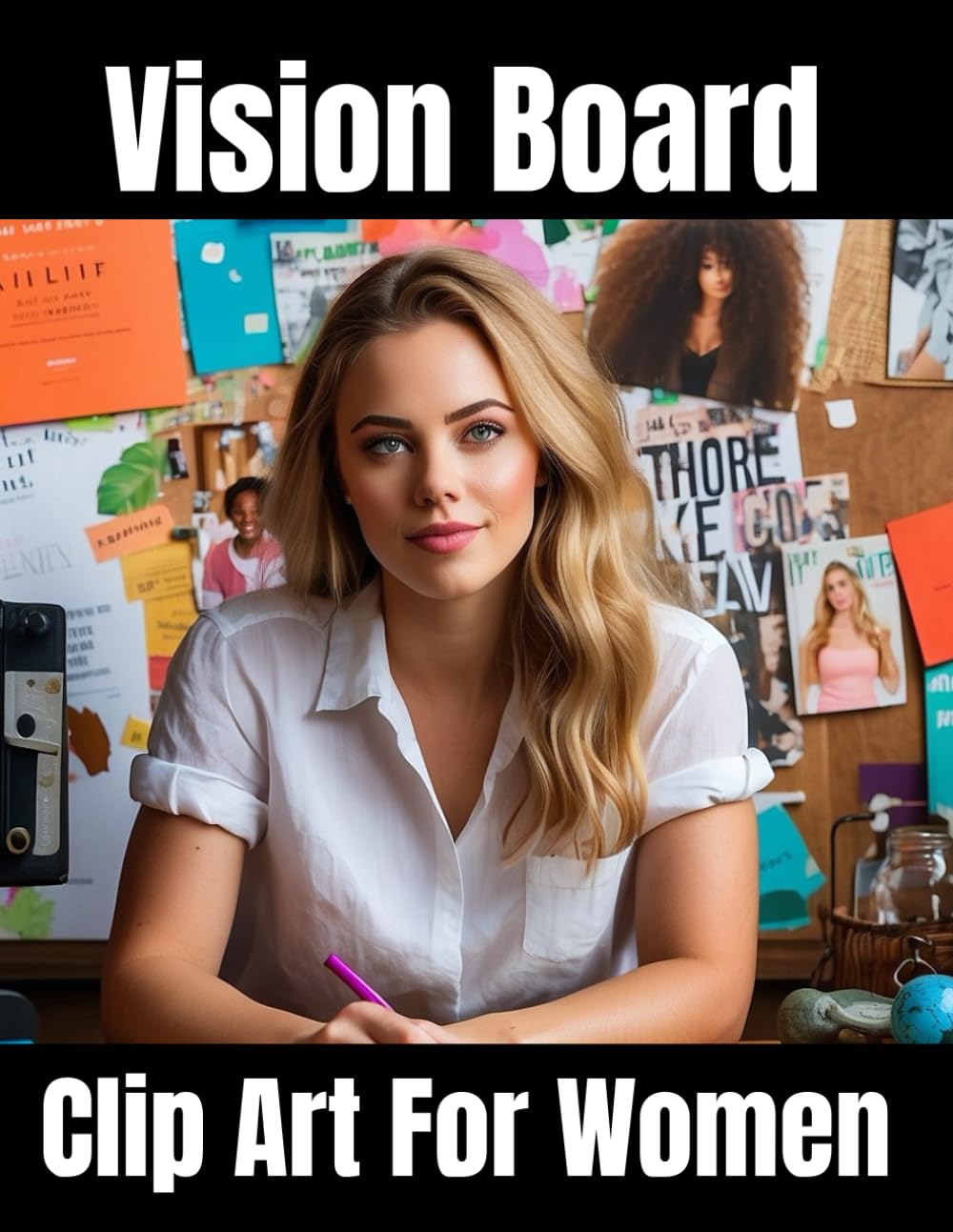 Vision Board Clip Art Book For Women: Empower Yourself With Positive Affirmations and Images baixar livro de graça