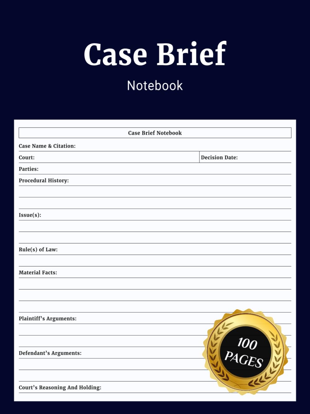 capítulo por capítulo baixar Case Brief Notebook: Simple Case Brief Journal for Law School Students to Record Facts Issues Arguments Analysis Court Decisions Notes and Organize Legal Study and Case Review for Practice and Exams