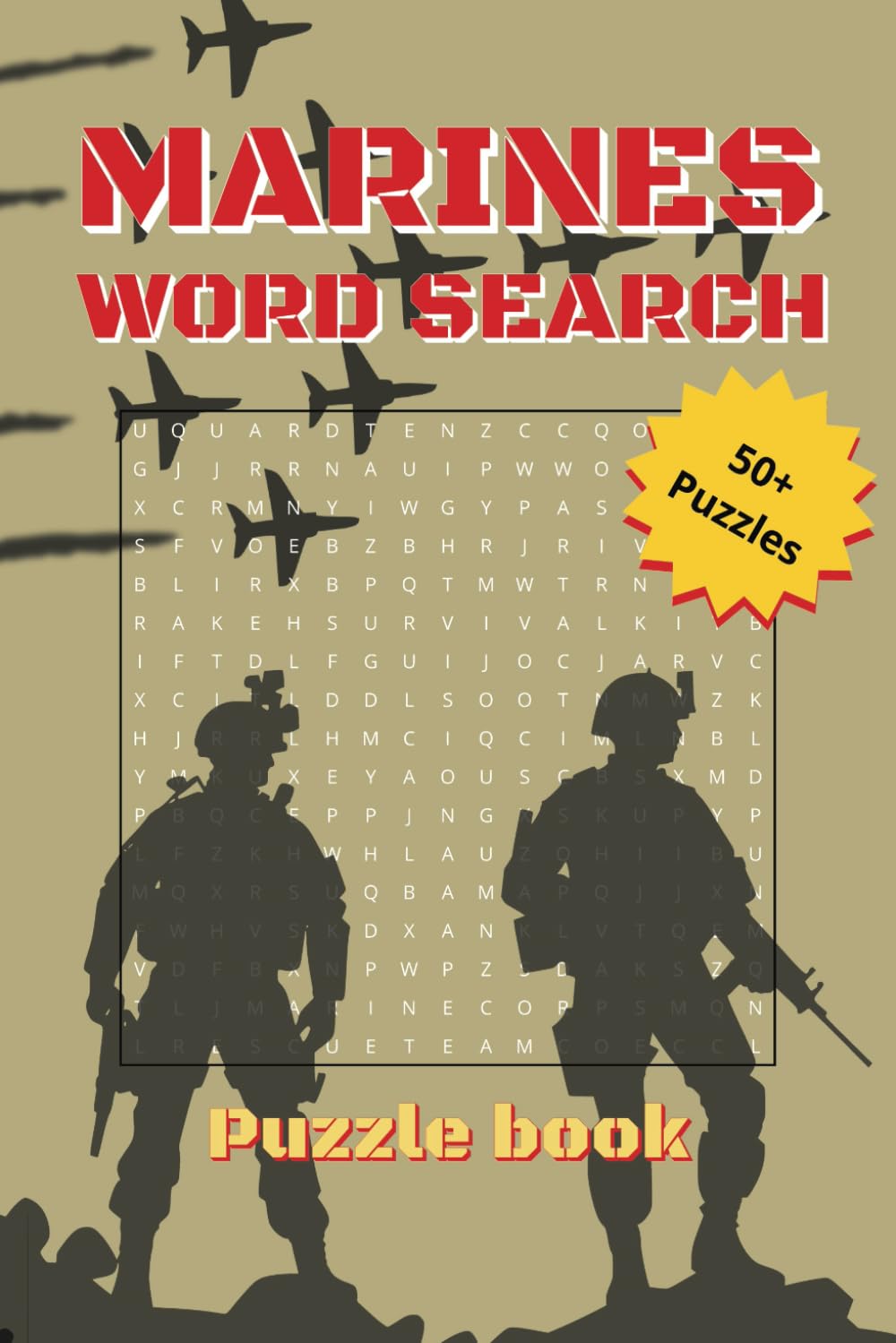 Marines Word Search Puzzle Book: Word Searches with Easy to Read Print about Army, Military, Marines and More | 6x9 inches, 110 pages | 50+ puzzles, gift for Seniors, Adults, Teens, Veterans baixar livro de graça