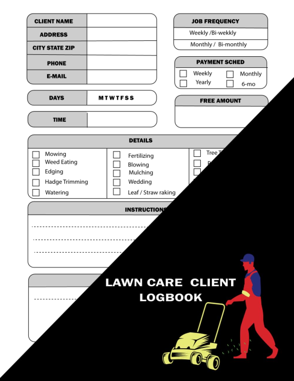 ler totalmente Lawn Care Client Log Book: Easy Track And Record Your Daily Lawn care Landscaping And Mowing business. Track Appointment and customer inforamtion,100 Pages 8.5x11 Inches