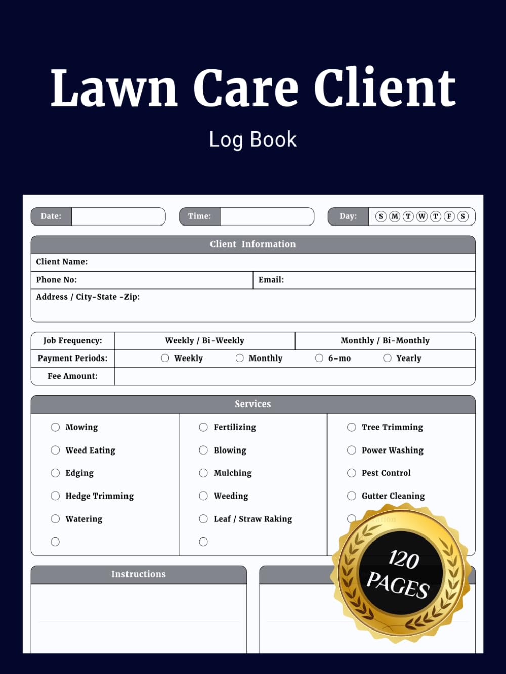 ler totalmente Lawn Care Client Log Book: Simple Lawn Mowing and Landscape Appointment Notebook to Track and Record your Client's Information Easily