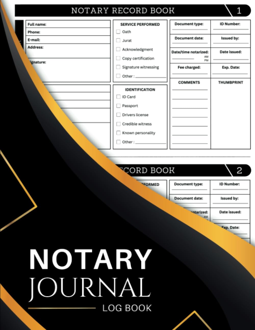 Notary Journal Log Book: Official Notary Log Book, Notary Public Record Book, With 230 Entries For Notarial Acts. baixar livro de graça