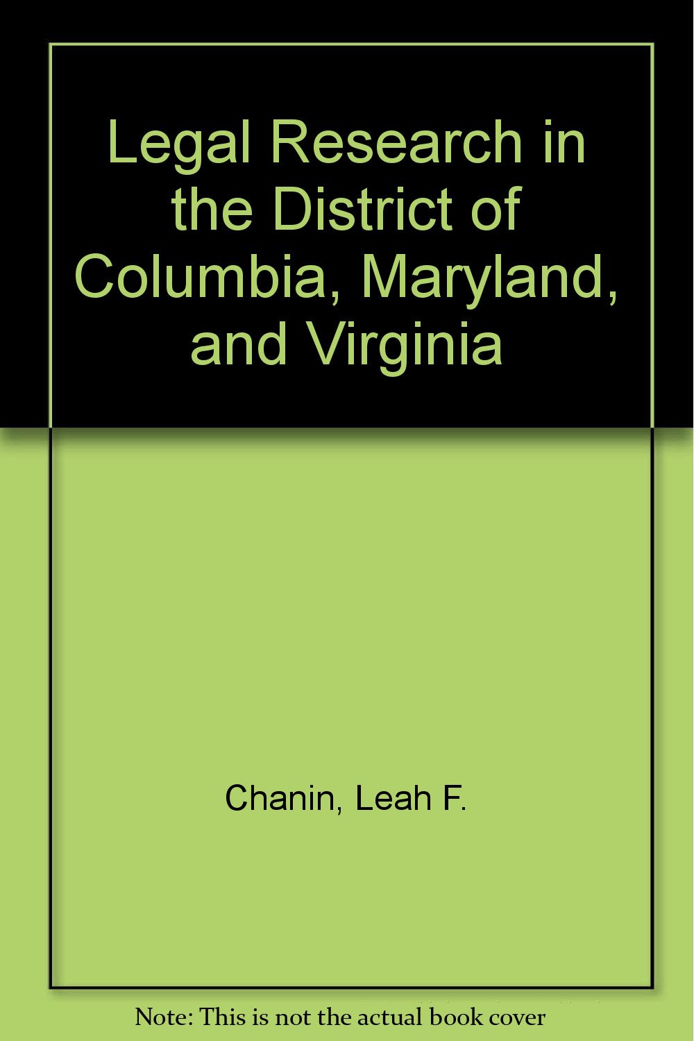 capítulo por capítulo baixar Legal Research in the District of Columbia, Maryland, and Virginia