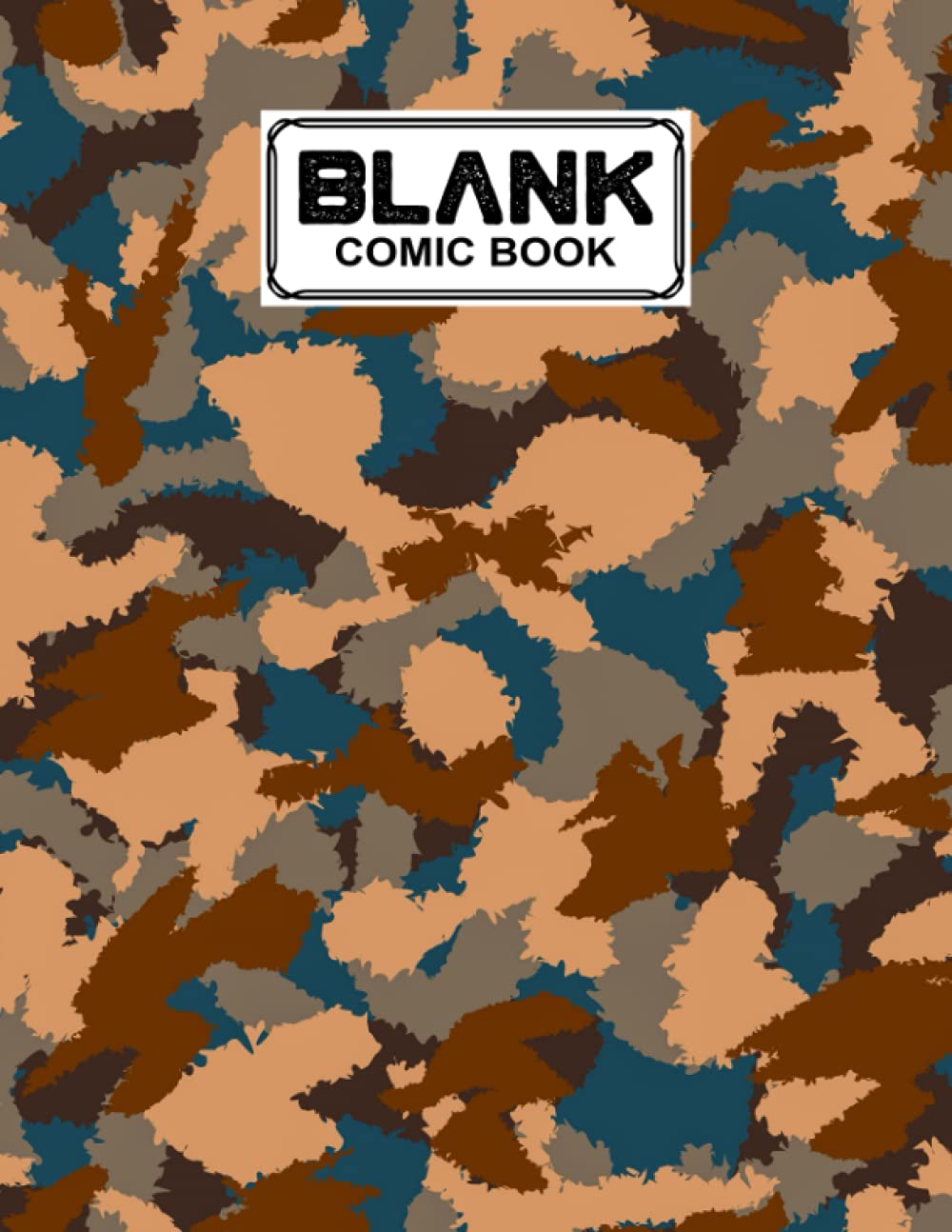 Blank Comic Book: Camouflage Blue Cover, Draw Your Own Comics - 120 Pages of Fun and Unique Templates - A Large 8.5" x 11" Notebook by Bernard John baixar livro de graça