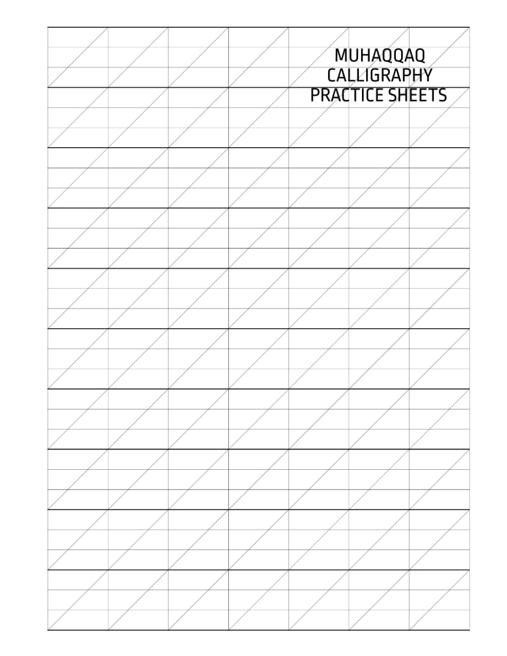 ler totalmente Muhaqqaq Calligraphy Practice Sheets: Slanted Script Workbook for Tall Letter Proportions, Controlled Vertical Strokes, Classical Form Training for... Traditional Writing Skill Development