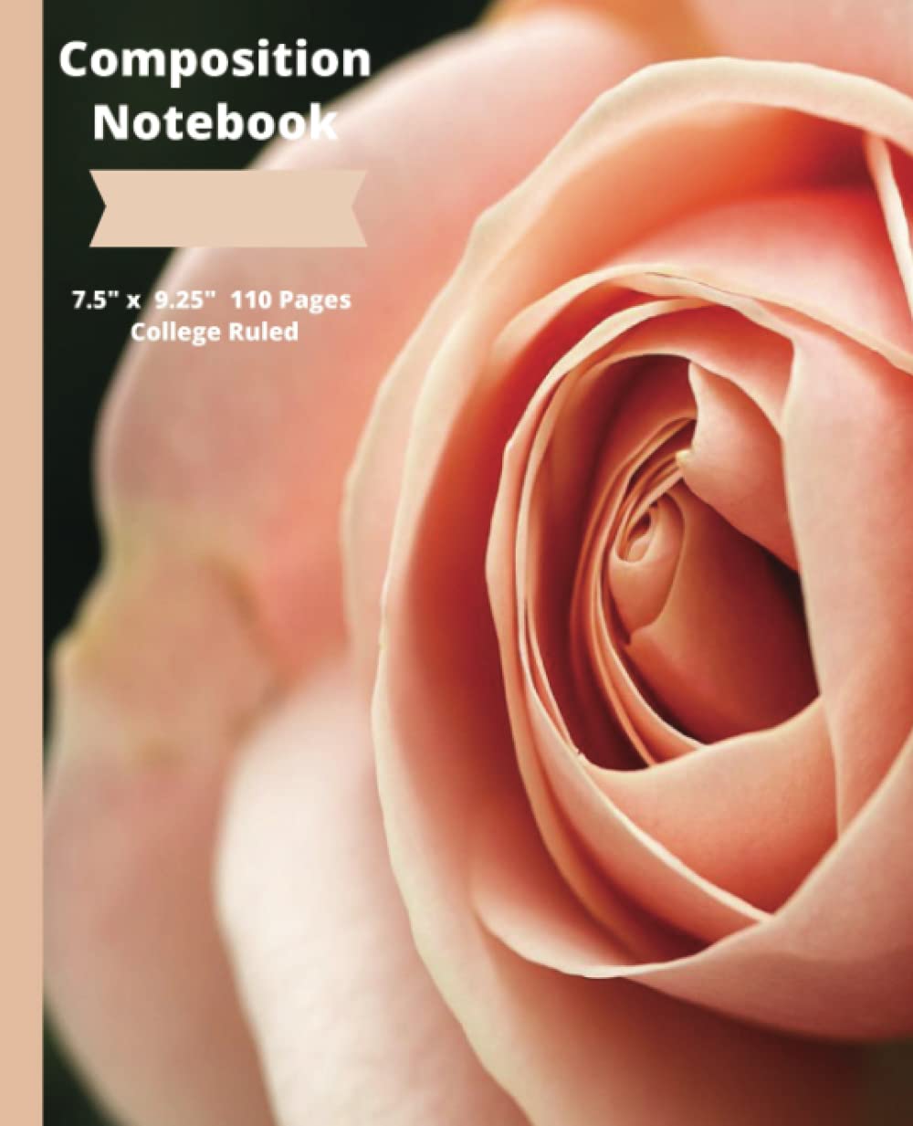 ler totalmente Composition Notebook: In Your face Pink Rose on Black Background | 7.5" X 9.25" Wide Ruled 110 Pages (In Your Face Animal)
