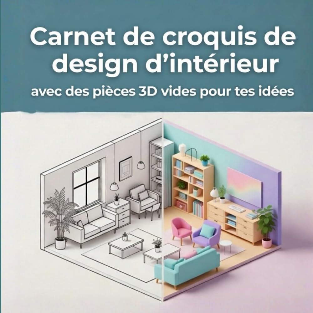 capítulo por capítulo baixar Carnet de Croquis Design d’Intérieur – Pièces 3D Vides à Dessiner, Colorier & Aménager: pour les adultes et les adolescents, afin qu'ils puissent... leurs propres espaces (French Edition)