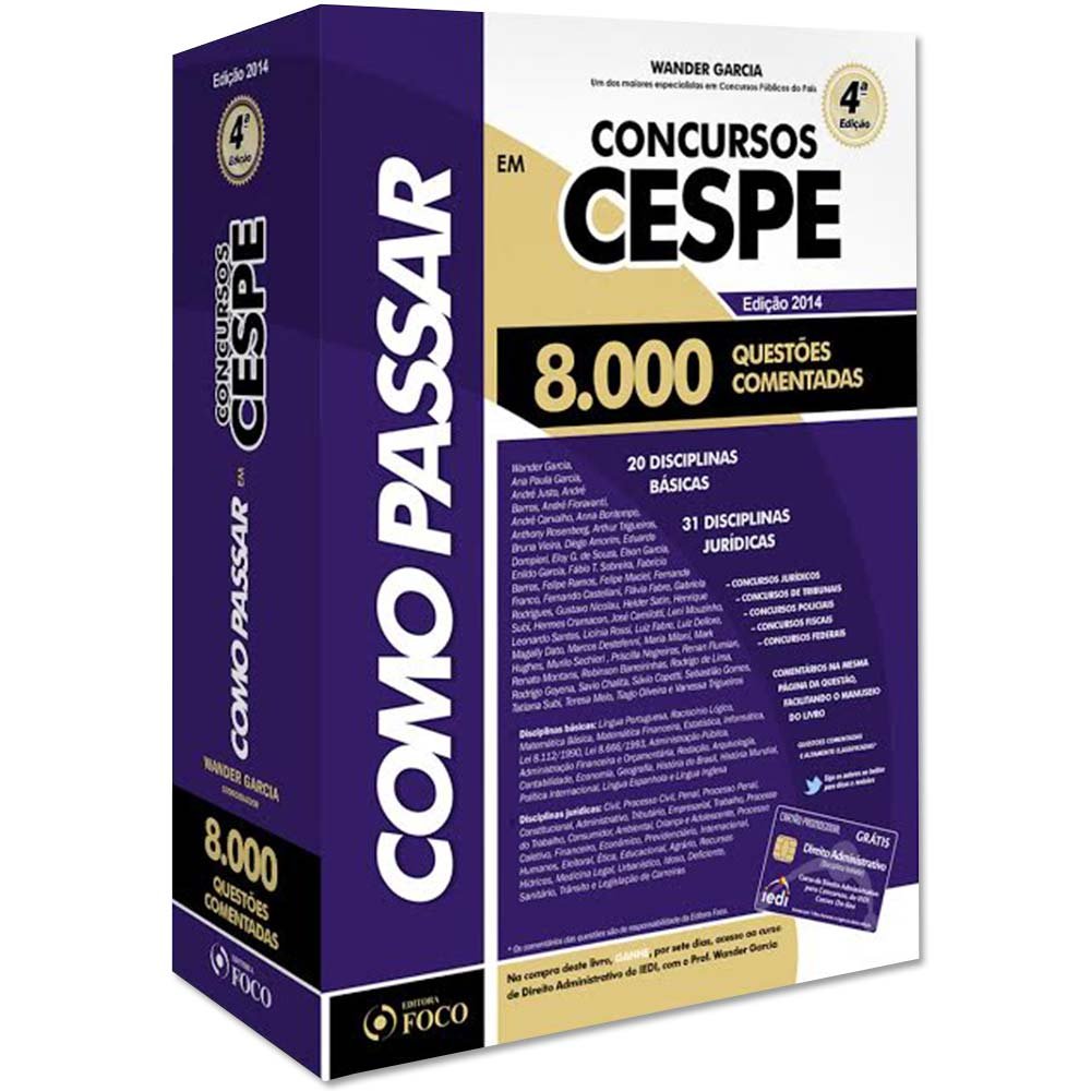 Como Passar em Concursos da Cespe. 8.000