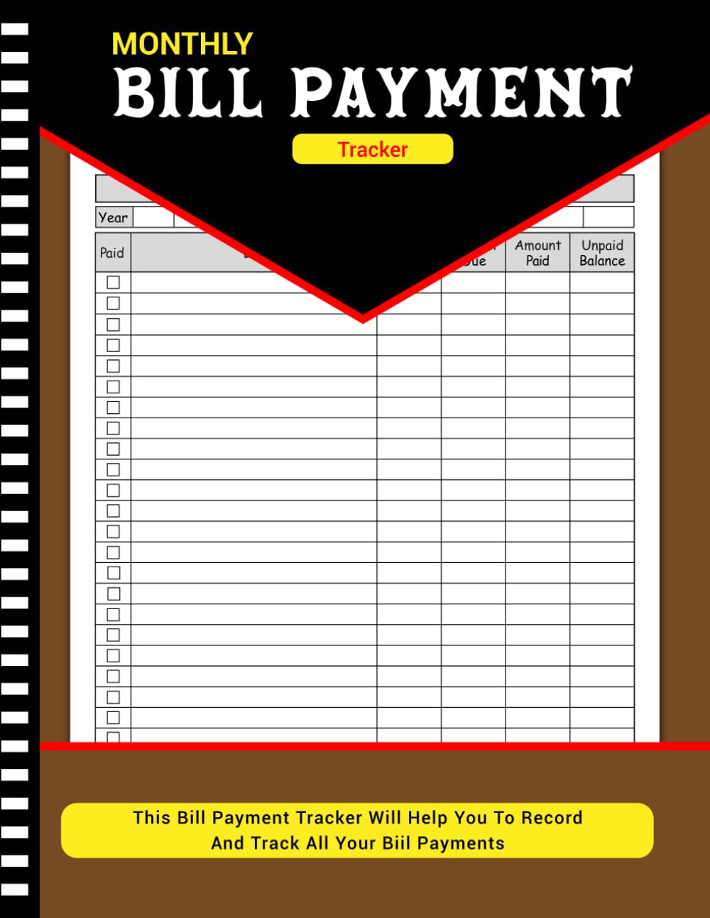 Bill Tracker Notebook: Monthly Bill Organizer & Payment Checklist for Financial Budgeting, Manage Bill's And Personal Expenses - 8.5" x 11" 108 Pages baixar livro de graça