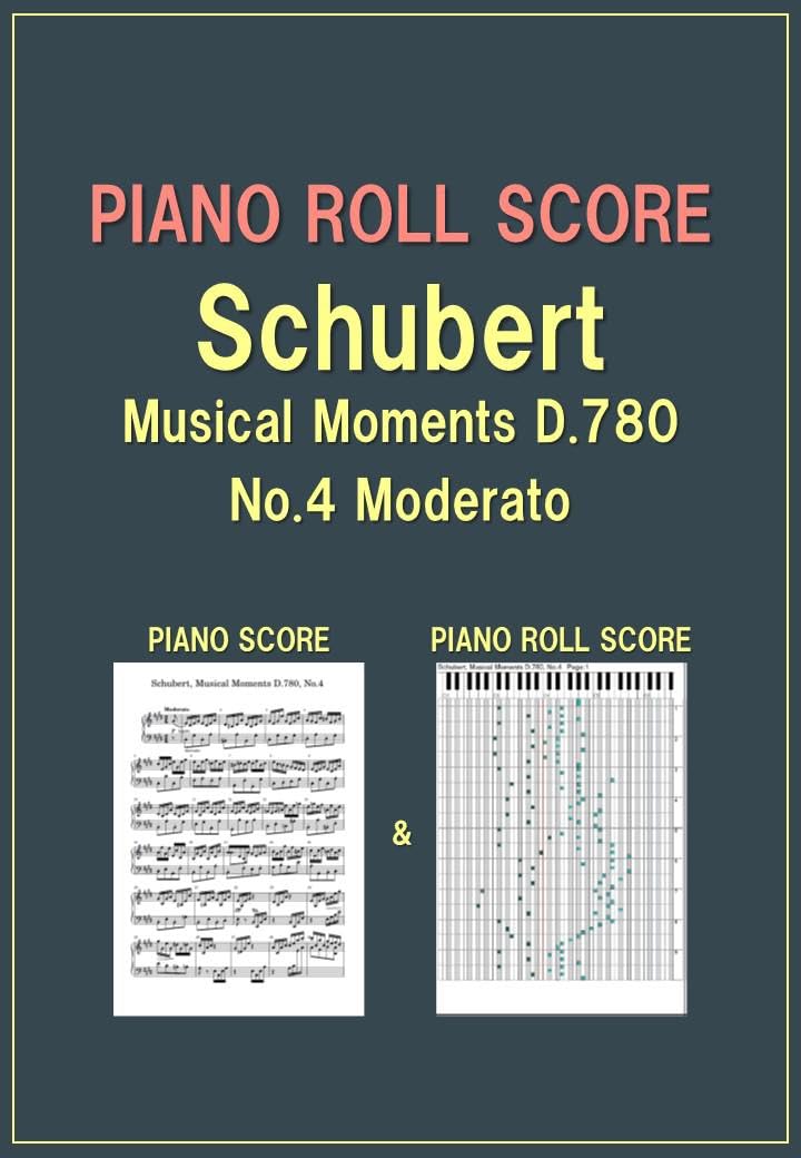 ler totalmente PIANO ROLL SCORE Schubert Musical Moments D.780 No.4 Moderato (English Edition)