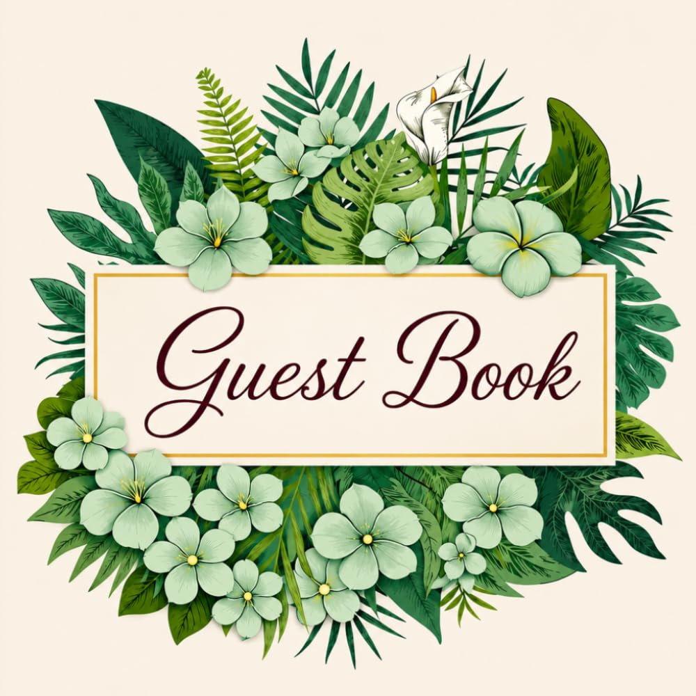 Elegant sage green flower - Wedding Guest Book baixar livro de graça