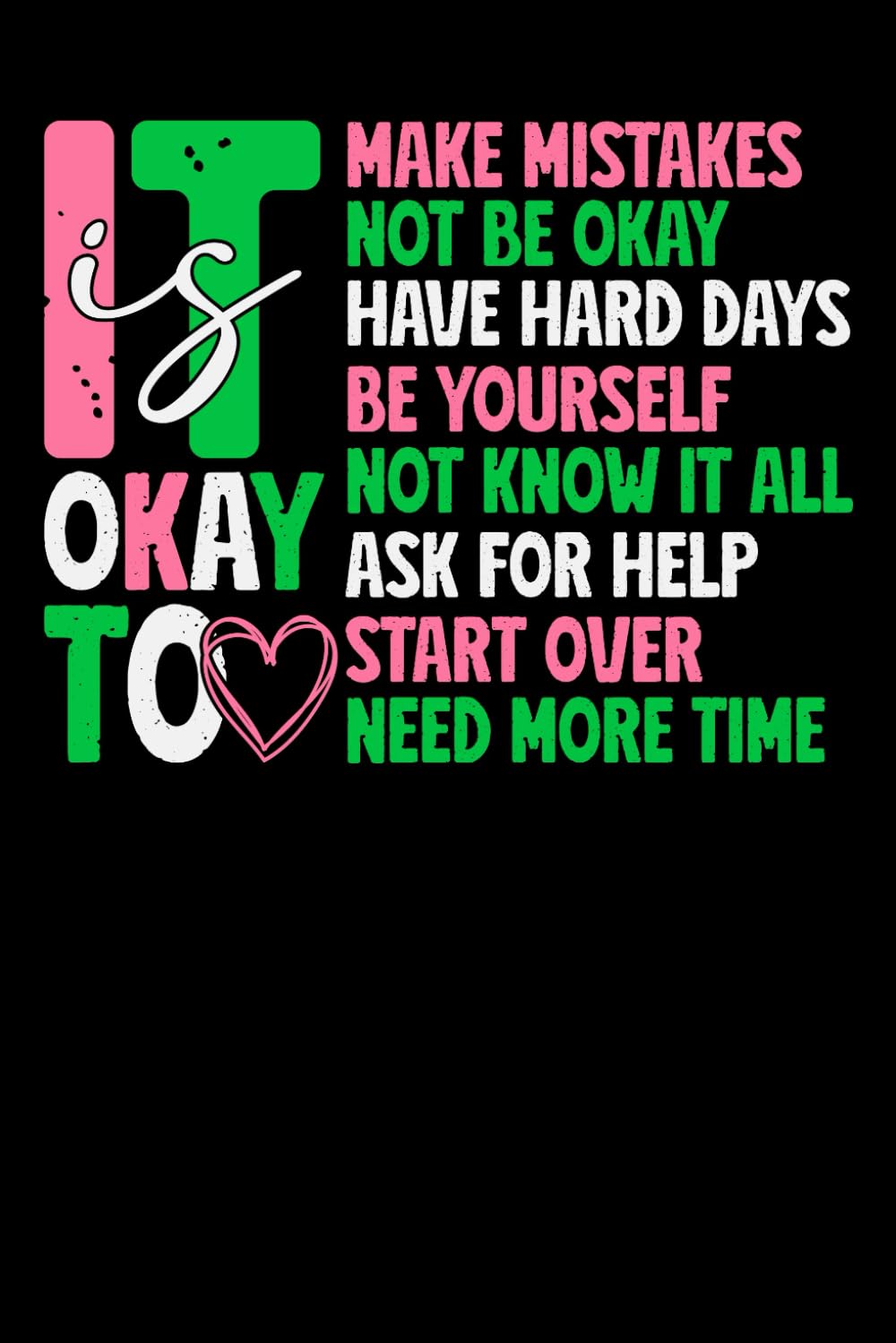 Its OK To Make Mistakes Mental Health Matters Pink & Green Journal, Notebook, Planner, Blank Lined 6" x 9" with 100 Pages Paperback baixar o livro de graça