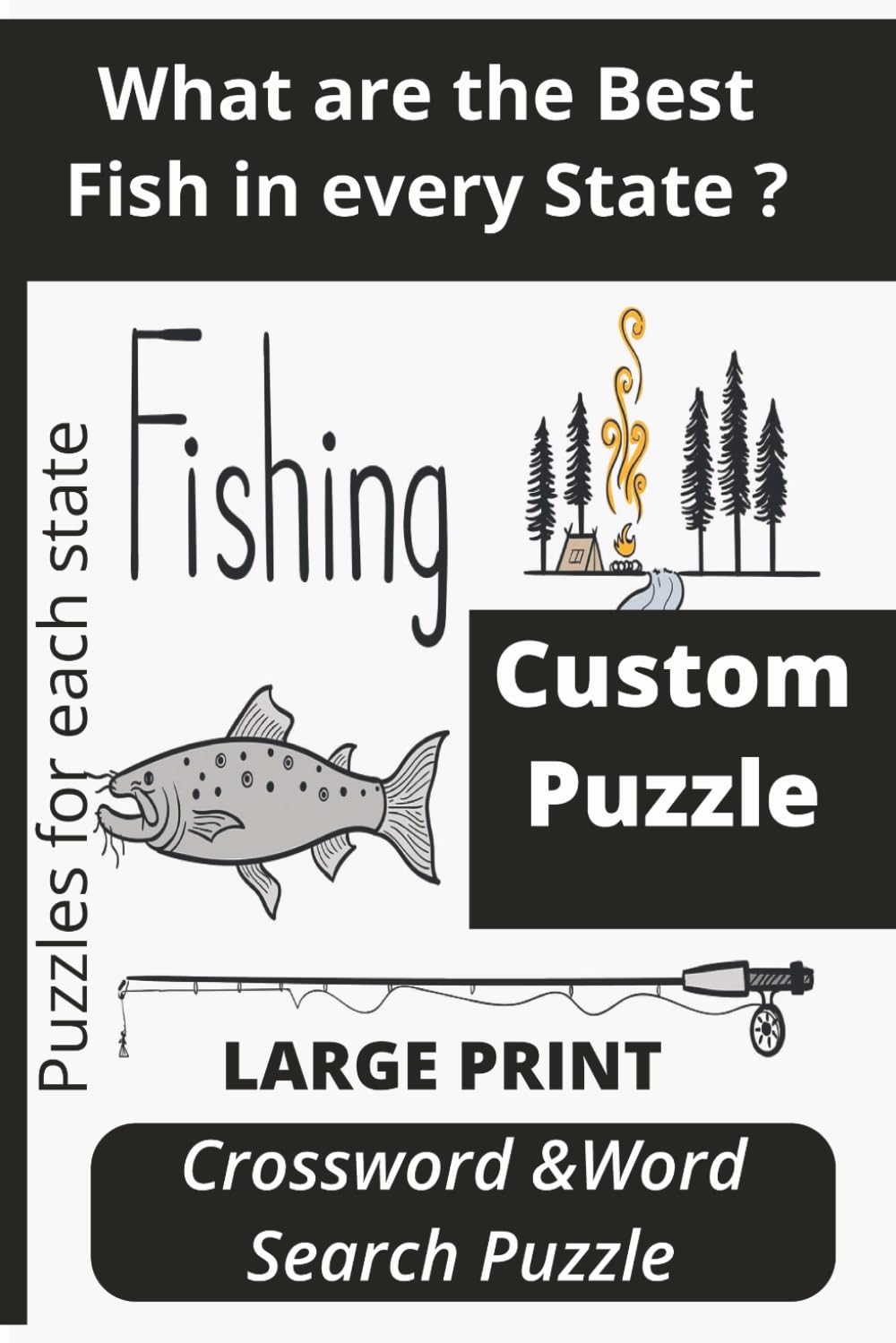 What are the best fish in your state | Fishing crossword puzzle | Fishing word search puzzle | Customized 50 state puzzles: Name each state fish | best fishing in 50 states | Custom crossword puzzles baixar livro de graça