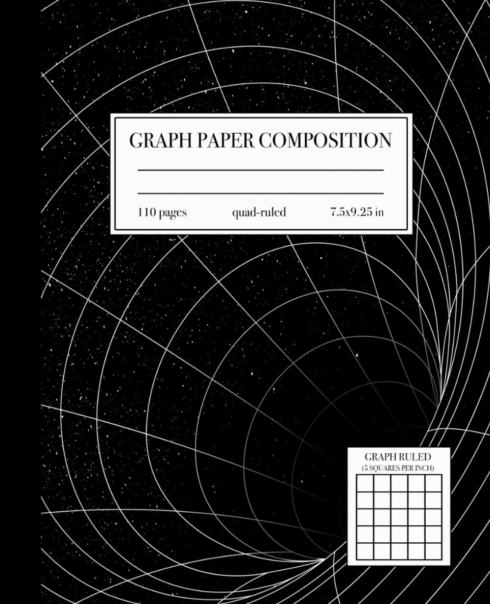 ler totalmente Graph Paper Composition Notebook, 5x5 Quad-Ruled, 7.5"x9.25": Grid Paper for Math & Science Students, 5 Squares per Inch, 110 pages, Geometric Wormhole Illustration Cover
