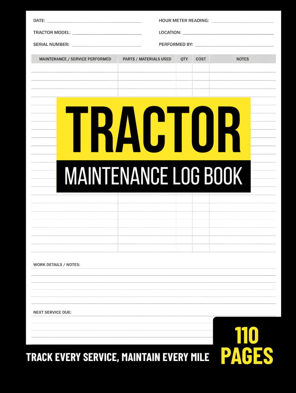 ler totalmente Tractor Maintenance Log Book