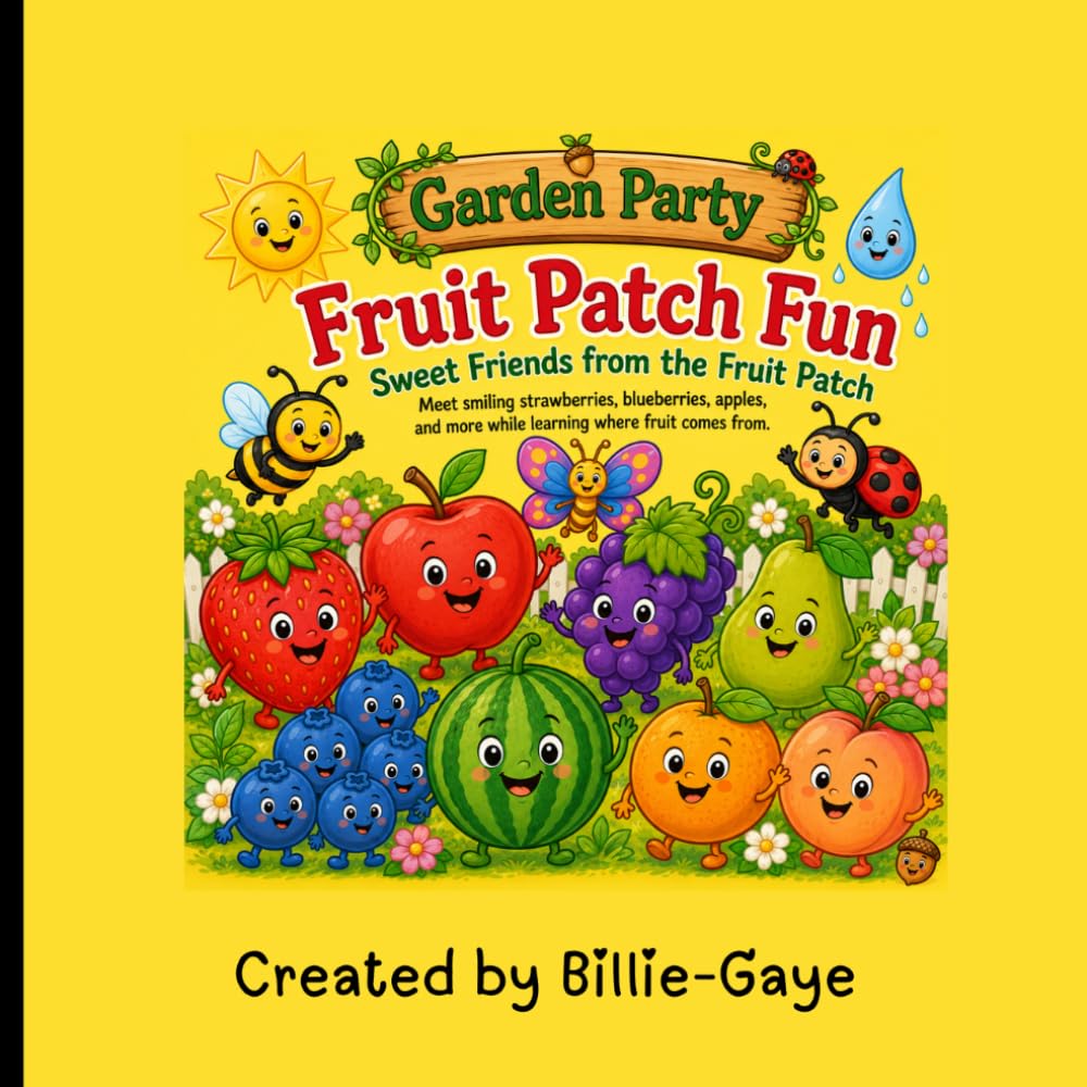 capítulo por capítulo baixar Garden Party: Fruit Patch Fun: A Fun and Easy Fruit Coloring Book for Kids Ages 3–8 with Cute Fruit Friends, Simple Designs, Bold Lines, and Garden Fun