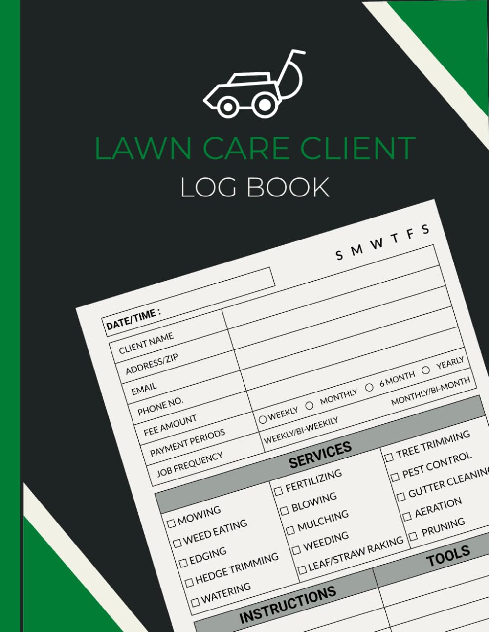 Lawn Care Client Log Book: Lawn Mowing And Landscape Appointment Log book, Lawn Care Businesses record book, Keep Record of Your Client's Information Easily, landscape and yards maintenance book baixar o livro de graça
