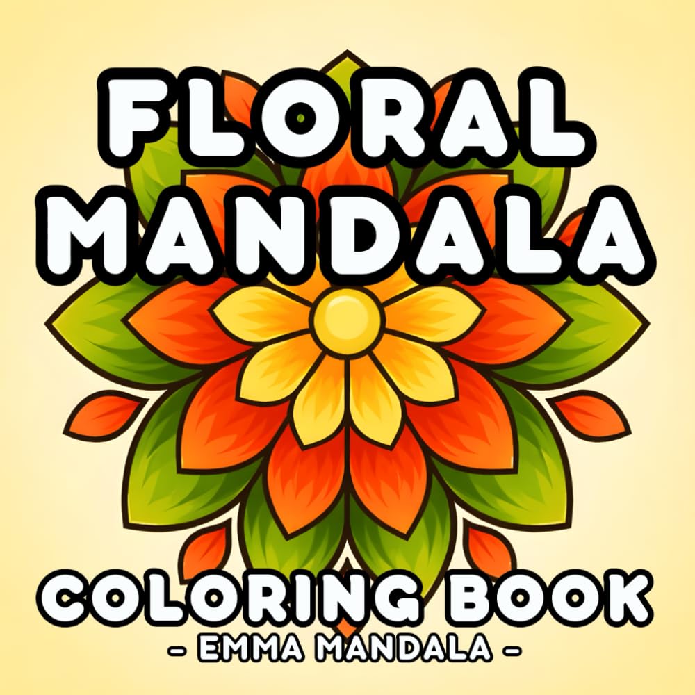 ler totalmente Flower Mandala Coloring Book: 50 Easy and Simple Mandalas for kids, teens, adults, and seniors. (Bold & Easy Mandala)