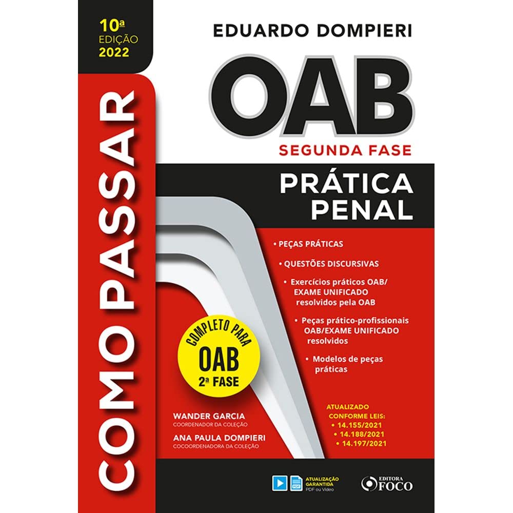 COMO PASSAR NA OAB 2ª FASE - PRÁTICA PENAL 10ª ED - 2022: 10 baixar o livro de graça