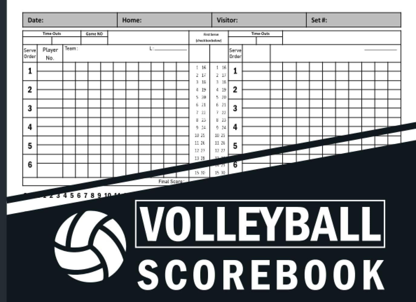 Volleyball Scorebook: Volleyball score sheet book | Volleyball scorekeeping logbook for Middle School and High School | 120 pages | 8.25 x 6 In baixar o livro de graça