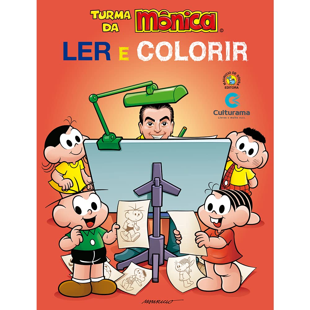 Médio Ler e Colorir Turma da Mônica
