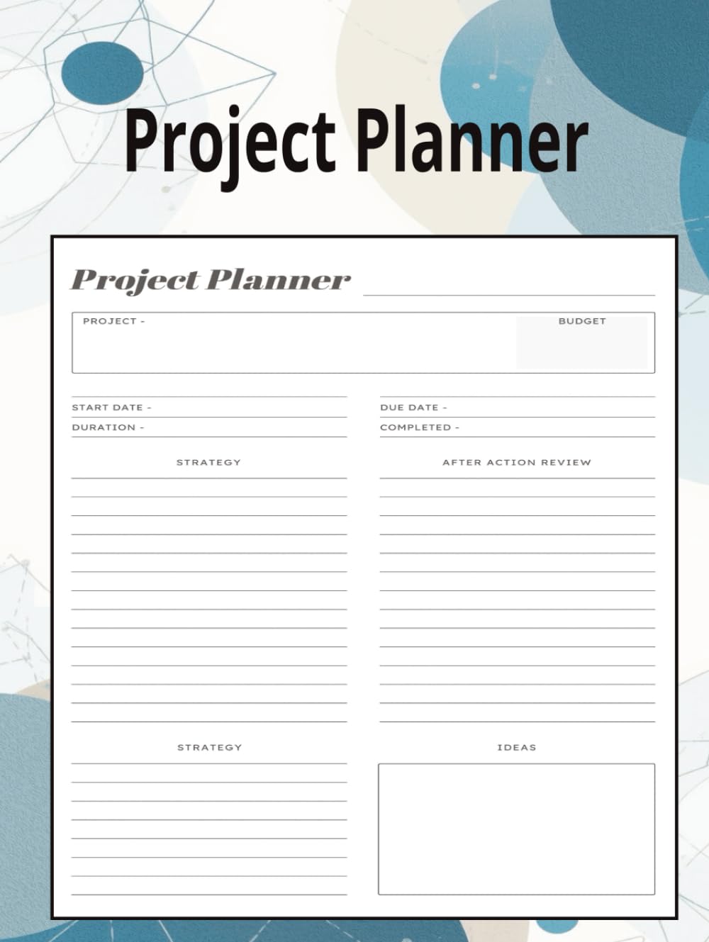 ler totalmente Project Planning Notebook: Project Planning, Task Tracking & Action Management for Professionals