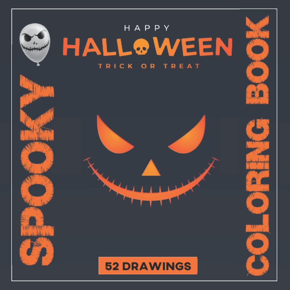 ler totalmente Happy Halloween Trick or Treat, Spooky Coloring Book: 52 drawings that will scare you