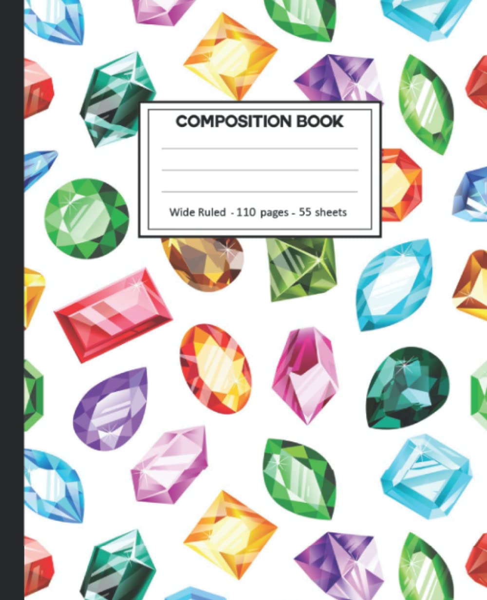 Composition Notebook: Gems Wide Ruled Blank Lined Composition Book Journal (7.5 x 9.25 in) Cute Notebooks for Girls Teens Kids School Planner Diary Writing Notes. baixar livro de graça