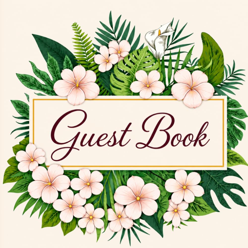 capítulo por capítulo baixar Elegant powdery pink flower - Wedding Guest Book