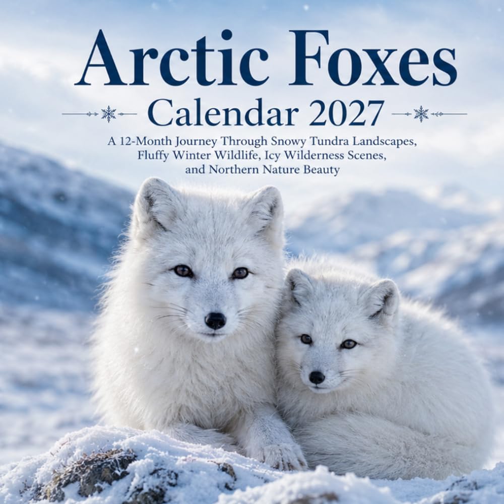 ler totalmente Arctic Foxes Calendar 2027: A 12-Month Journey Through Snowy Tundra Landscapes, Fluffy Winter Wildlife, Icy Wilderness Scenes, and Northern Nature Beauty