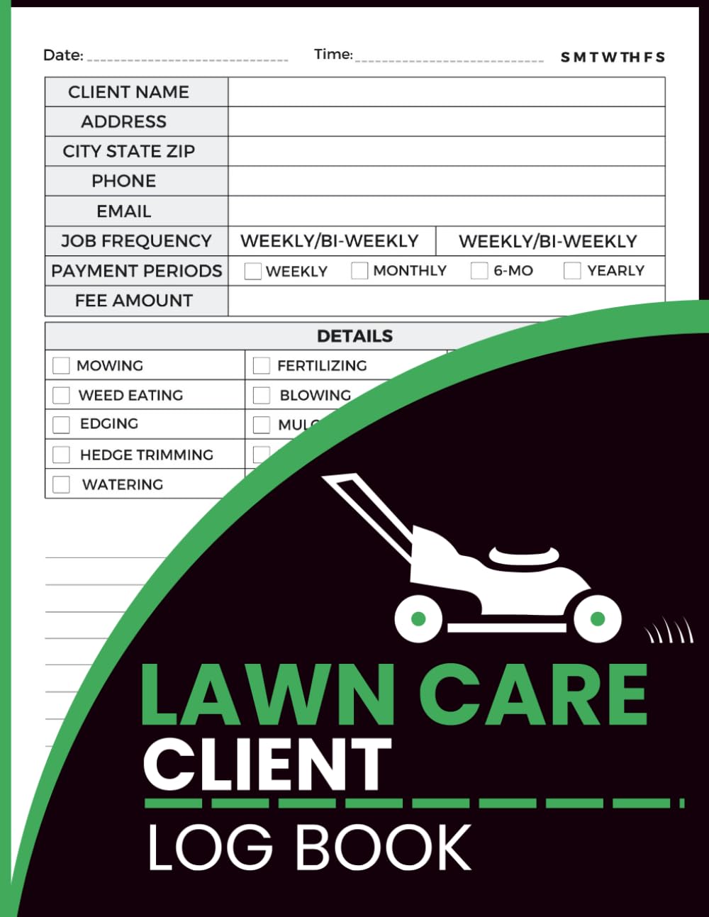 ler totalmente Lawn Care Client Log Book: Appointment Tracker and Contact Organizer for Garden Maintenance Services and Outdoor Work Schedules