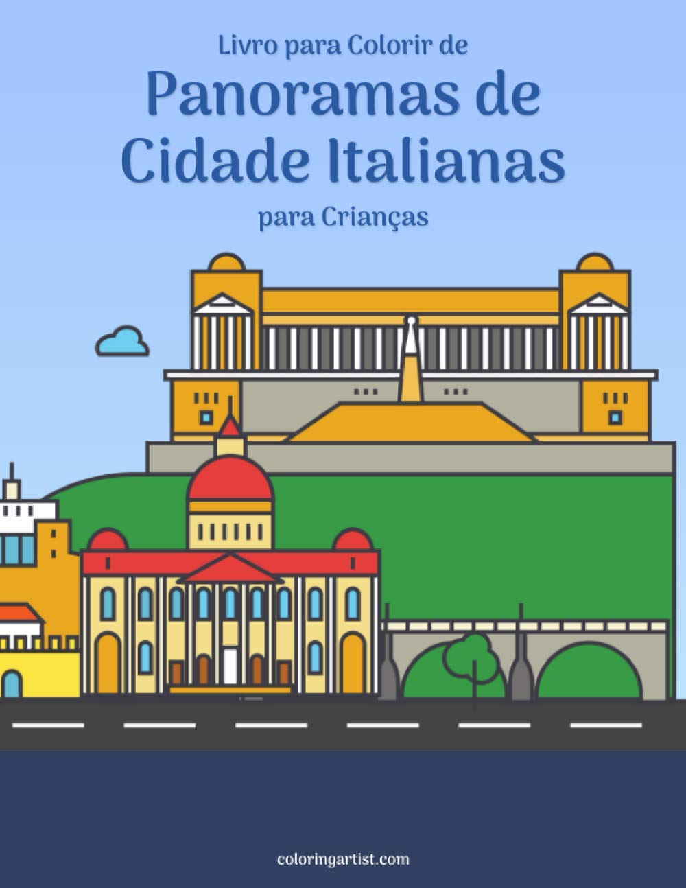 Livro para Colorir de Panoramas de Cidade Italianas para Crianças: 1 baixar livro de graça