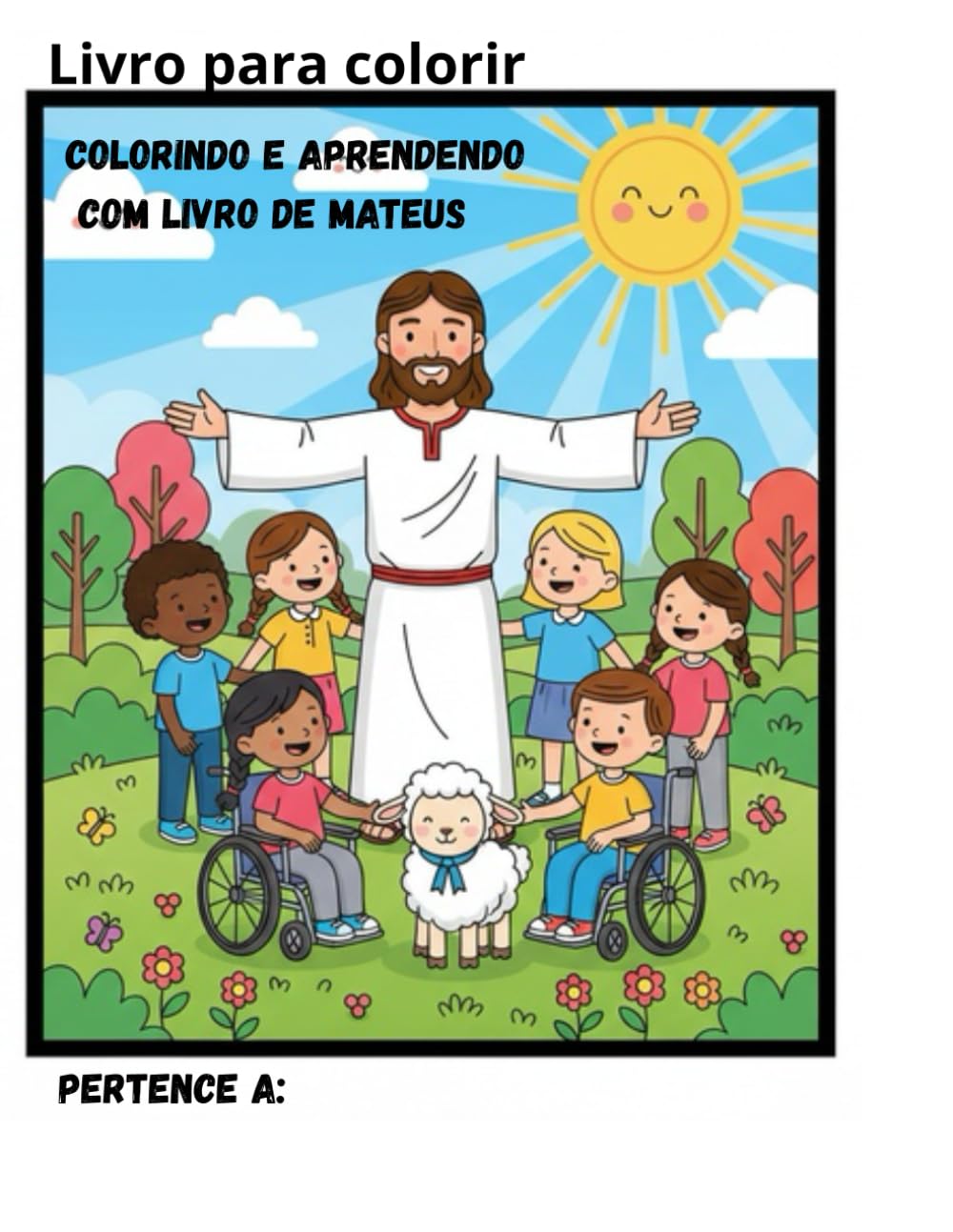 Colorindo e aprendendo com livro de Mateus (Portuguese Edition)