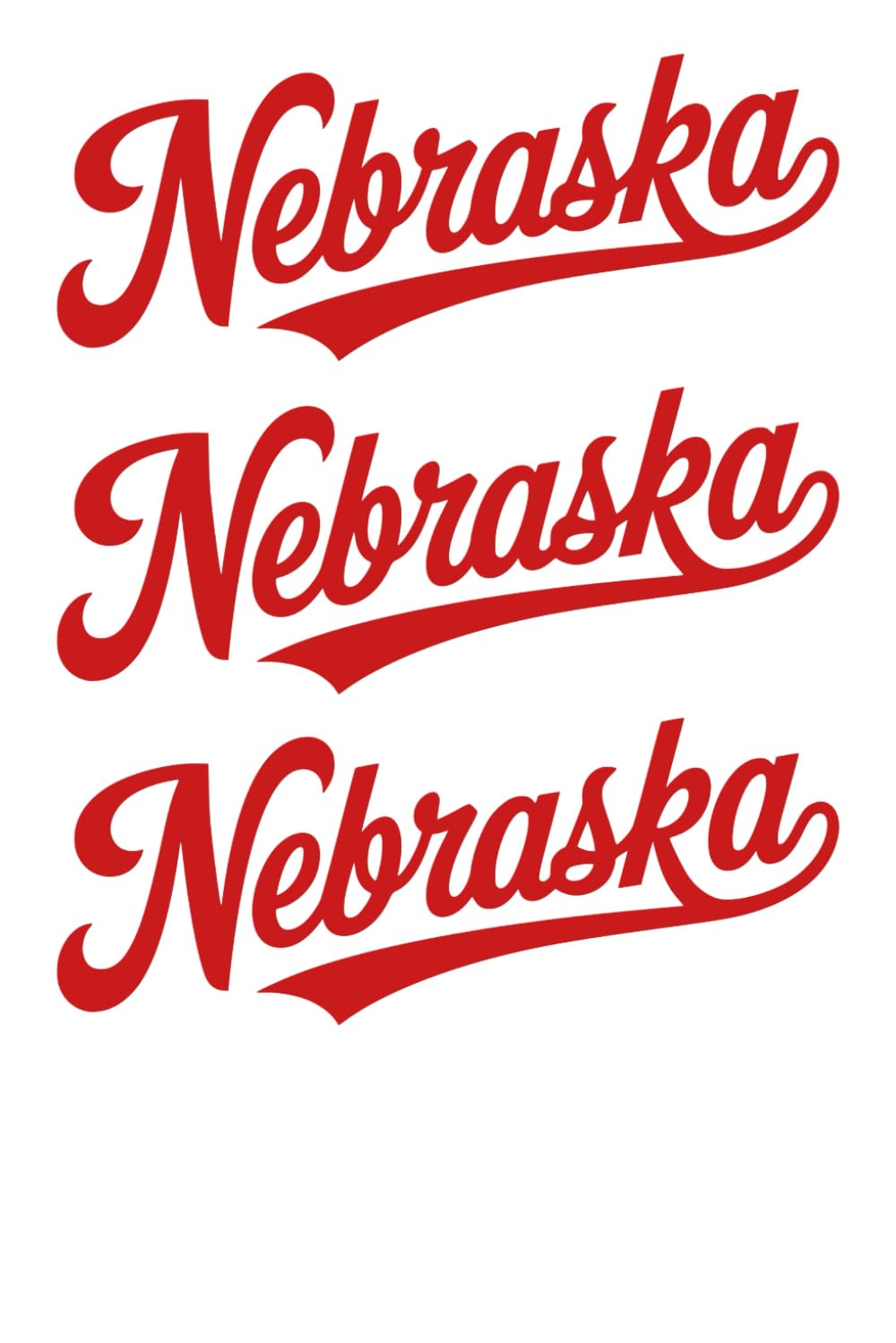 ler totalmente Nebraska: Minimalist 6x9 Lined Notebook with Red “Nebraska” Text - 100-Page State Pride Journal