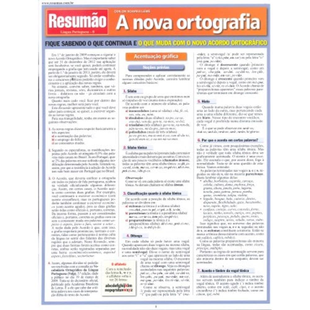 A nova ortografia