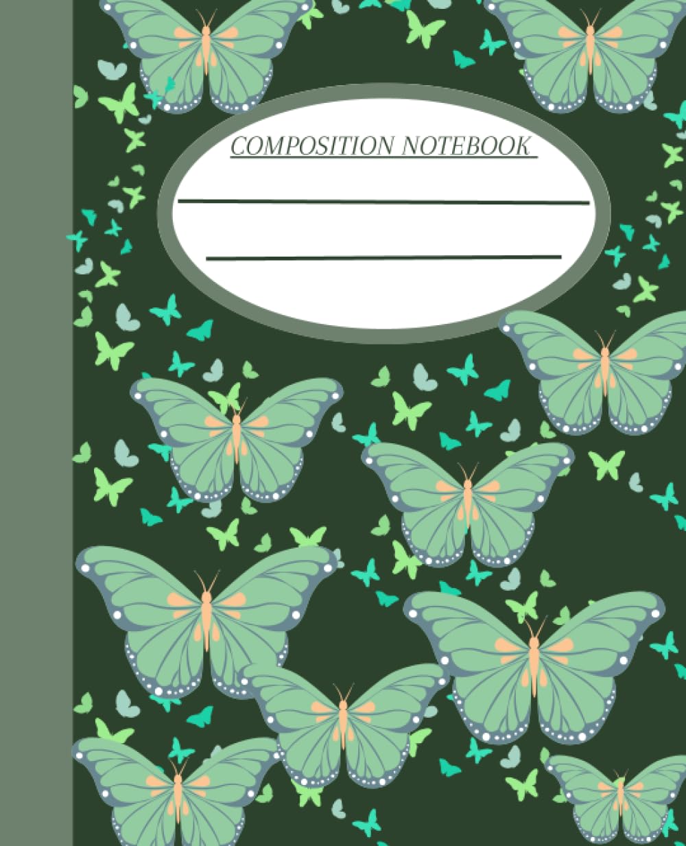 ler totalmente Composition Note Book College Ruled: A Cool Beautiful Butterfly Vintage Botanical Composition notebook, 7.5×9.25, 100 pages