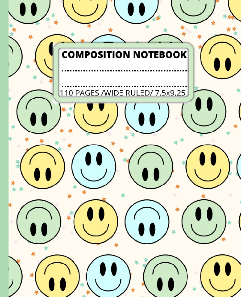Composition Notebook Wide Ruled: Cute Smiley Face Aesthetic Notebook: Preppy Notebook for Girls, Teens, Students baixar o livro de graça