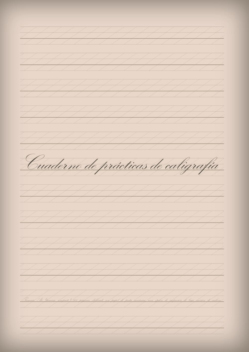 capítulo por capítulo baixar Cuaderno de prácticas de caligrafía tamaño A4 (Tamaño grande) 200 páginas, elaborado con papel de pasta mecánica, una opción de impresión de baja emisión de carbono (Spanish Edition)