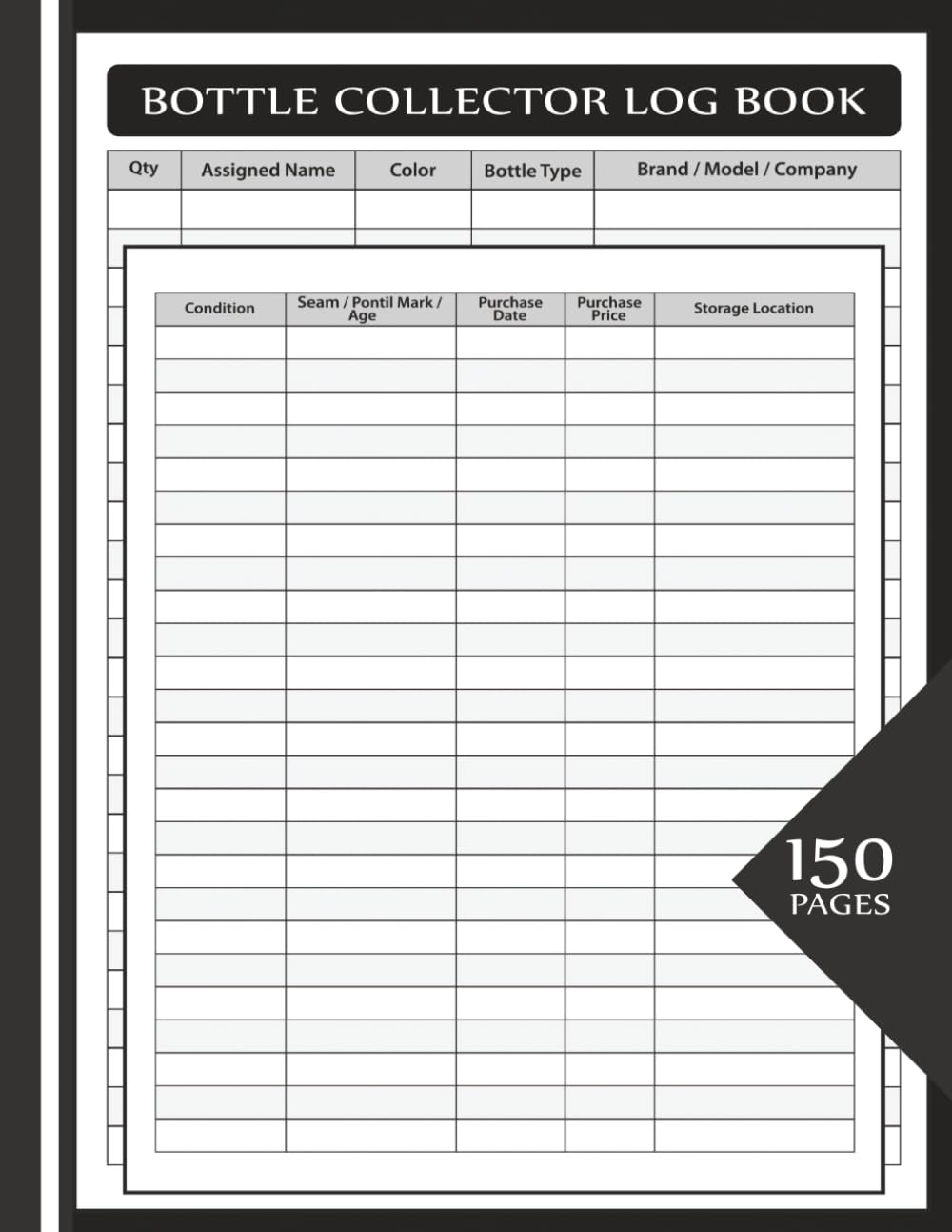 Bottle Collector Log Book: Large Comprehensive Inventory Journal for Antique and Vintage Bottle Enthusiasts baixar livro de graça